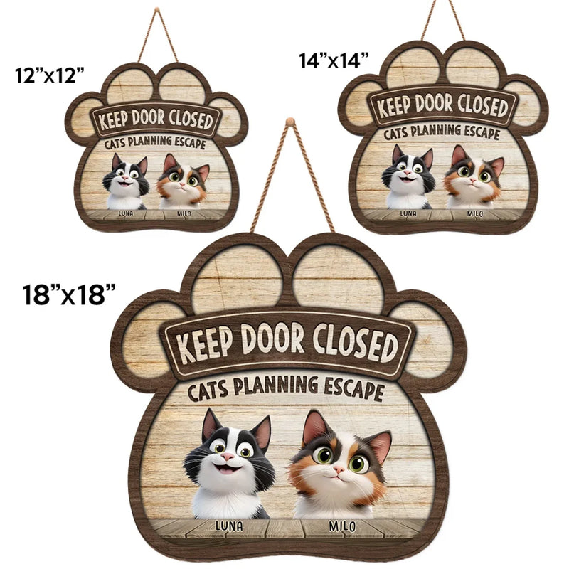 Freedom Is Just A Leap Away - Cat Personalized Custom Home Decor Wood Sign - House Warming Gift For Pet Owners, Pet Lovers