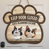 Freedom Is Just A Leap Away - Cat Personalized Custom Home Decor Wood Sign - House Warming Gift For Pet Owners, Pet Lovers