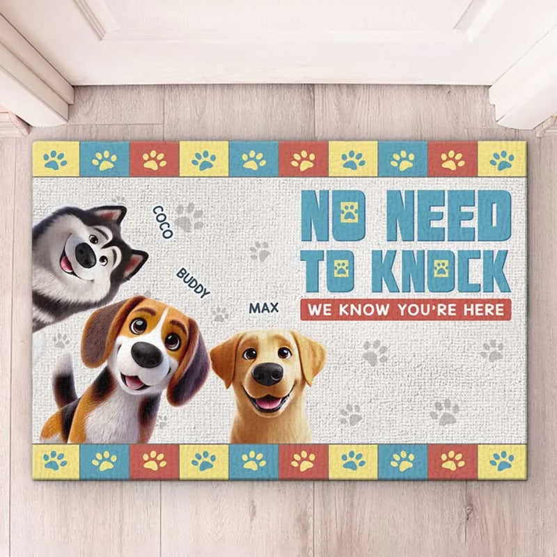 Custom Name Funny Dog Lover Gifts - Personalized Doormat