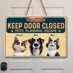 Custom Pet Name Door Warning Gifts for Pet Lovers - Personalized Wood Sign