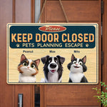 Custom Pet Name Door Warning Gifts for Pet Lovers - Personalized Wood Sign
