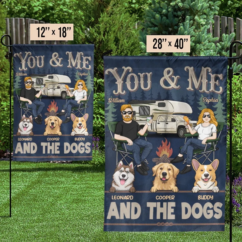 Custom Name Camping Gifts for Dog Lovers - Personalized Flag