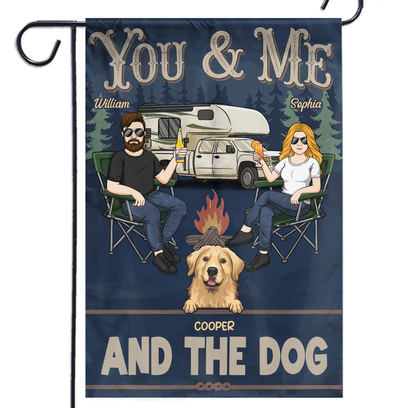 Custom Name Camping Gifts for Dog Lovers - Personalized Flag