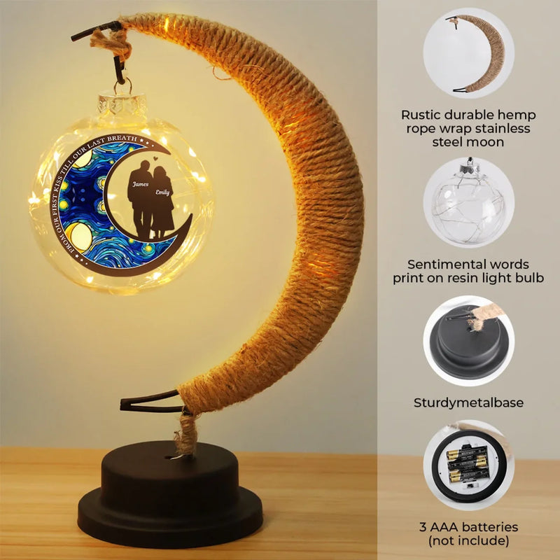 Custom Name Romantic Couple Gifts - Personalized Moon Lamp