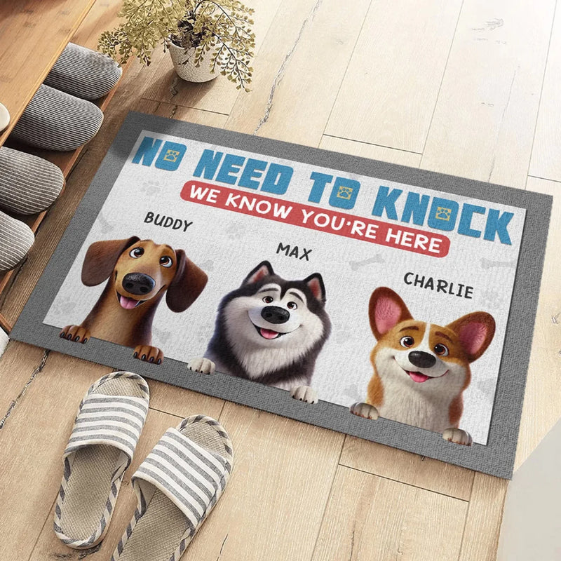 Custom Name Dog Welcome Gifts for Dog Lovers - Personalized Doormat