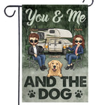 Custom Name You & Me and the Dogs Camping Gifts for Couples - Personalized Flag
