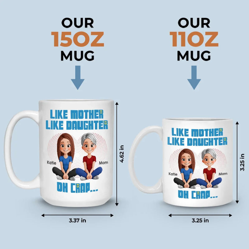 Custom Name Funny Mother Daughter Gifts - Personalized Mugs