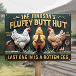 Custom Name Funny Chicken Coop Decor - Personalized Metal Sign