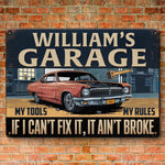 Custom Name Vintage Car Garage Gifts for Men - Personalized Metal Sign