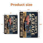 Custom Name Vintage Car Garage Gifts for Men - Personalized Metal Sign