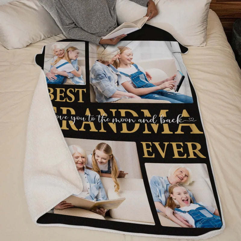Custom Photo Best Grandma Gifts - Personalized Blanket