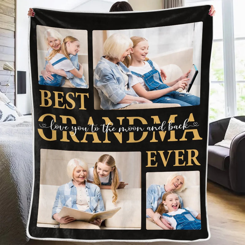 Custom Photo Best Grandma Gifts - Personalized Blanket