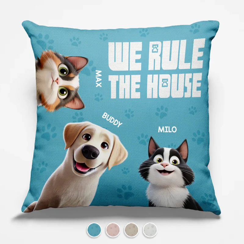 A Cozy Way To Celebrate Your Furry Family - Dog & Cat Personalized Custom Pillow - Gift For Pet Owners, Pet Lovers