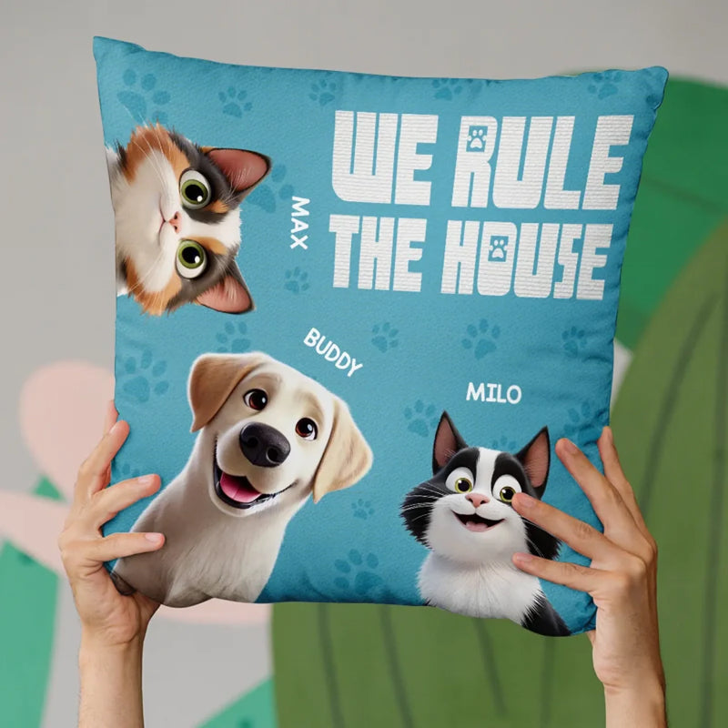 A Cozy Way To Celebrate Your Furry Family - Dog & Cat Personalized Custom Pillow - Gift For Pet Owners, Pet Lovers