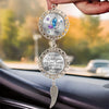Connecting Love Through Memories - Memorial Personalized Custom Metal Car Hanging Ornament With Charm - Sympathy Gift For Family Members