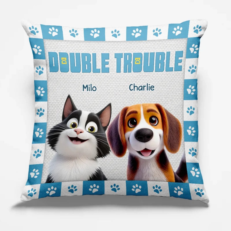 Cute But Guilty - Dog & Cat Personalized Custom Pillow - Gift For Pet Owners, Pet Lovers