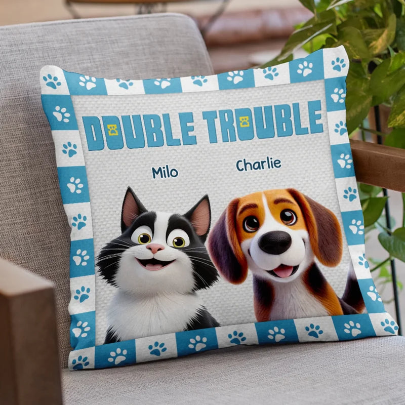Cute But Guilty - Dog & Cat Personalized Custom Pillow - Gift For Pet Owners, Pet Lovers