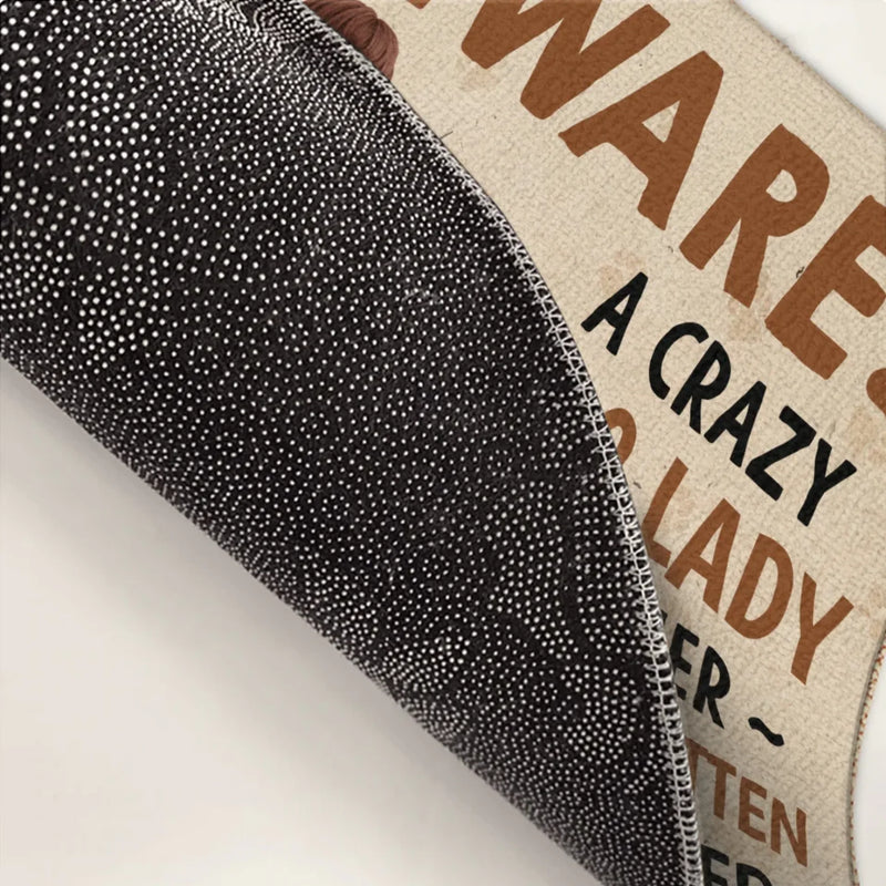 Custom Name Crazy Dog Lady Gifts for Dog Lovers - Personalized Doormat