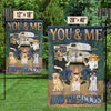 You, Me And Paws Full Of Love - Dog Personalized Custom Flag - Gift For Husband Wife, Pet Owners, Pet Lovers