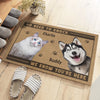 Custom Photo Home Decor Decorative Mat - Personalized Birthday Gifts For Dog Cat Lovers, Dog Dad And Mom, Cat Owners - Wipe Your Paws, Hooman
