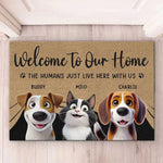 Custom Pet Name Welcome Home Gifts for Pet Lovers - Personalized Doormat