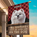 Custom Name Funny Dog Visitor Approval Gifts - Personalized Flag