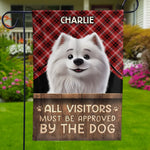 Custom Name Funny Dog Visitor Approval Gifts - Personalized Flag