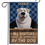 Custom Name Funny Dog Visitor Approval Gifts - Personalized Flag