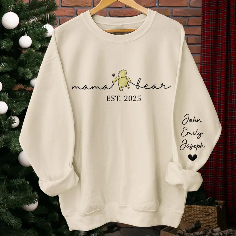 Custom Name Mama Bear Gifts for Moms - Personalized Sweater