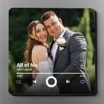 Custom Photo Wedding Gifts for Couples - Personalized Music Fridge Magnet