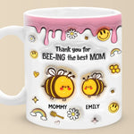 Custom Name Bee Mom Gifts for Mother's Day - Personalized Mugs