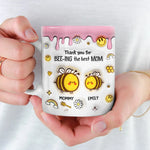 Custom Name Bee Mom Gifts for Mother's Day - Personalized Mugs