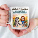 Custom Name Girl and Dog Gifts - Personalized Mugs