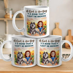 Custom Name Girl and Dog Gifts - Personalized Mugs
