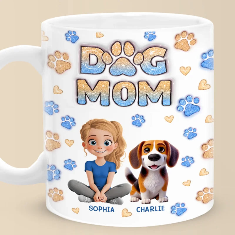 Custom Name Dog Mom Gifts for Women - Personalized Mugs
