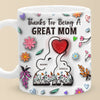 Thanks For Being A Great Mom - Family Personalized Custom 3D Inflated Effect Printed Mug - Gift For Mom, Daughter