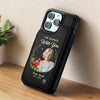 Custom Photo Parted For Now, But Not Forever - Memorial Personalized Custom Leather Flip Wallet Phone Case - Sympathy Gift For Family Members