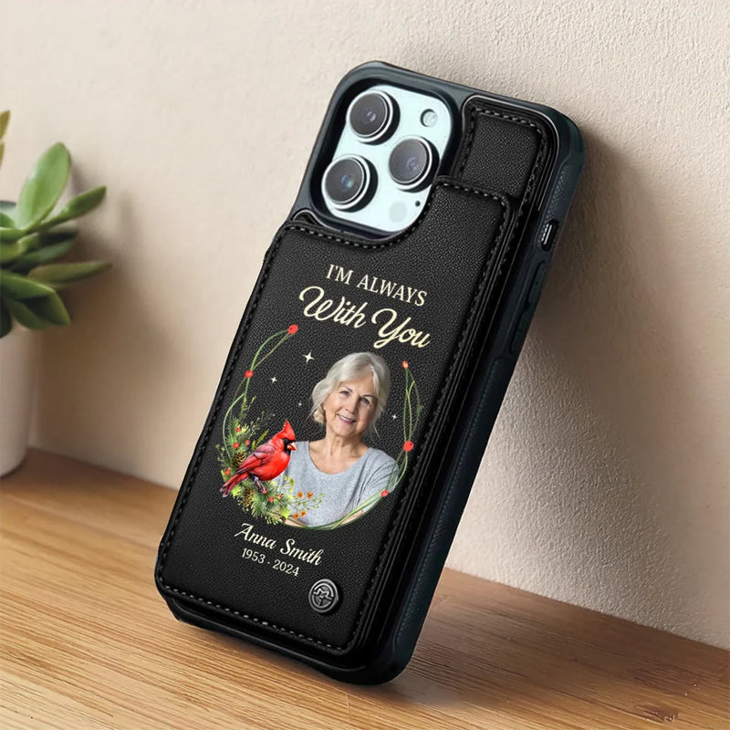 Custom Photo Parted For Now, But Not Forever - Memorial Personalized Custom Leather Flip Wallet Phone Case - Sympathy Gift For Family Members