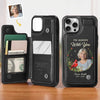 Custom Photo Parted For Now, But Not Forever - Memorial Personalized Custom Leather Flip Wallet Phone Case - Sympathy Gift For Family Members