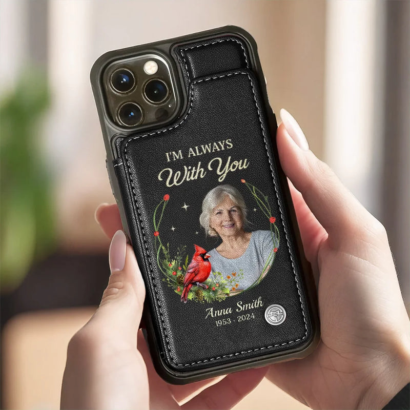 Custom Photo Parted For Now, But Not Forever - Memorial Personalized Custom Leather Flip Wallet Phone Case - Sympathy Gift For Family Members