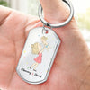 Lucky Me, The Best Mom Belongs To Me - Family Personalized Custom Keychain - Mother's Day, Baby Shower Gift, Gift For First Mom