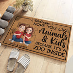Custom Name Funny Animals and Kids Gifts for Families - Personalized Doormat
