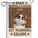Custom Name Funny Cat Gifts for Cat Lovers - Personalized Flag