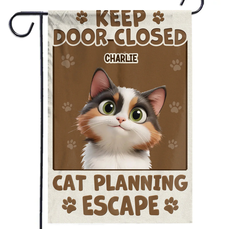 Custom Name Funny Cat Gifts for Cat Lovers - Personalized Flag