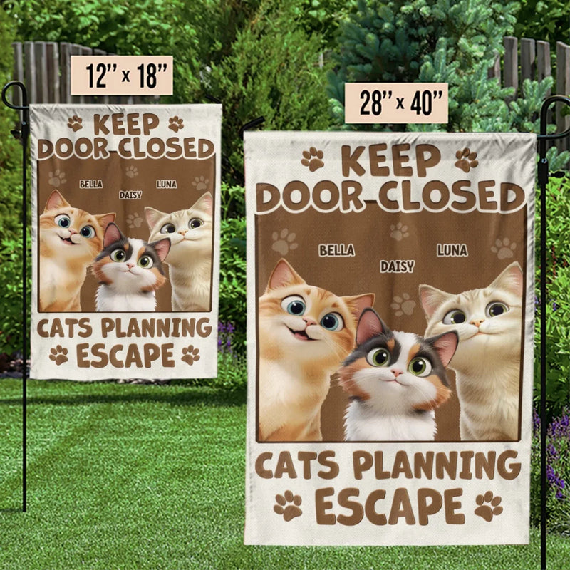 Custom Name Funny Cat Gifts for Cat Lovers - Personalized Flag