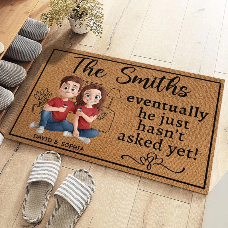 Our Love Is The Adventure That Makes Life Extraordinary - Couple Personalized Custom Home Decor Decorative Mat - House Warming Gift For Husband Wife, Anniversary