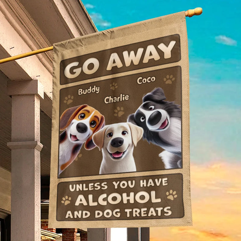 Custom Name Funny Dog Lover Gifts - Personalized Flag