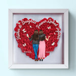 Custom Name Mother Daughter Love Gifts - Personalized Flower Shadow Box