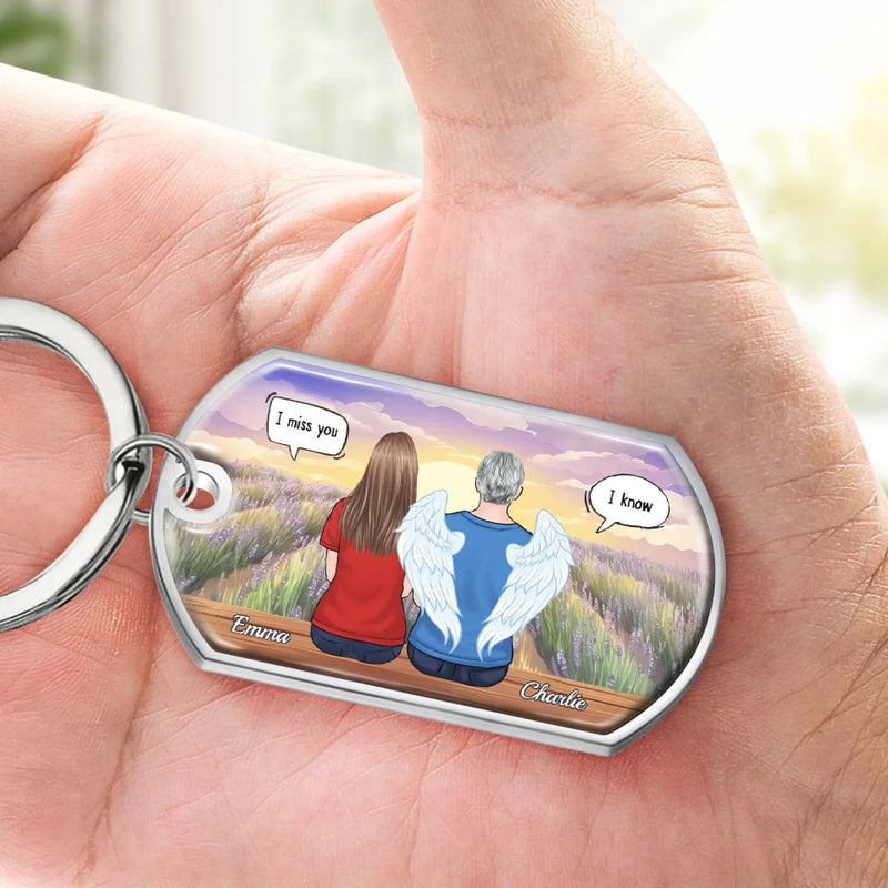 Always On My Mind, Forever In My Heart - Memorial Personalized Custom Keychain - Sympathy Gift For Family Members