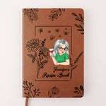 Custom Name Recipe Book Gifts for Women - Personalized Leather Journal